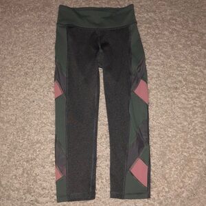 Live Love Dream Pants Yoga Green Gray Mesh Sexy